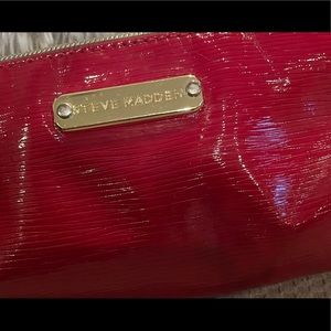 Steve Madden red make up bag